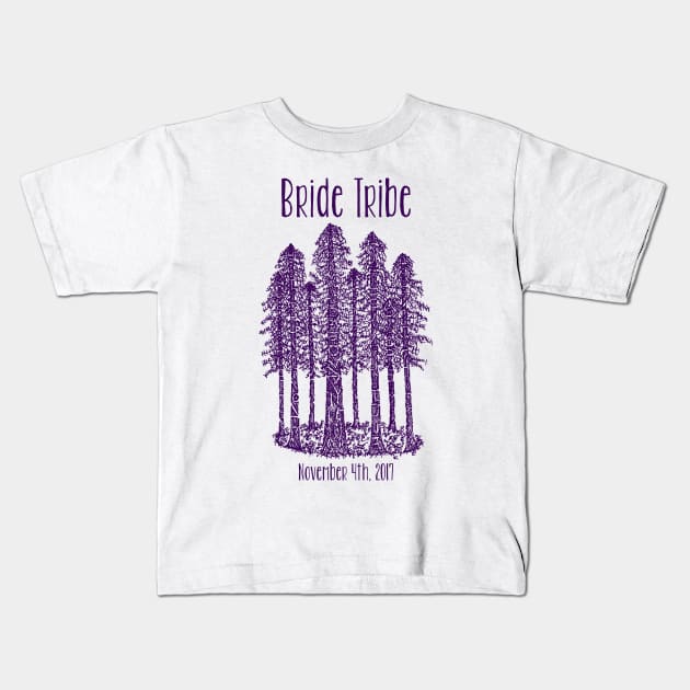 Bride Tribe 2017 Kids T-Shirt by Hinterlund